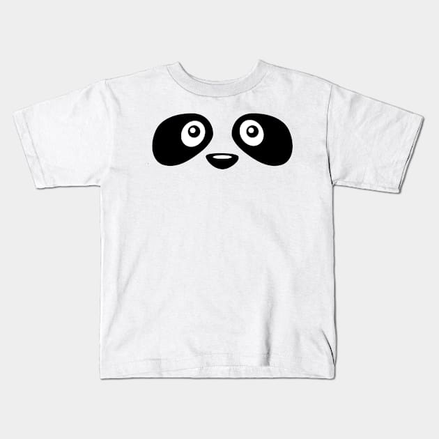 Cute Panda Face Easy Halloween Costume Gift Kids T-Shirt by HCMGift